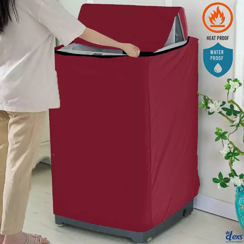 Waterproof Washing Machine Cover - Mehroon - Ctexs