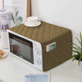 Quilted Microwave Oven Cover With Pocket | Camel Brown