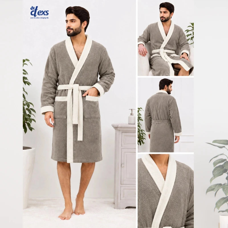 Ctexs Stripe Taupe Colour SPA Bathrobe