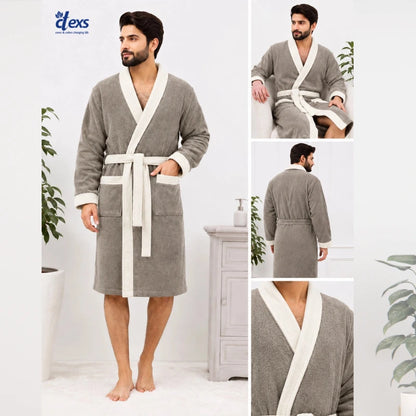 Ctexs Stripe Taupe Colour SPA Bathrobe