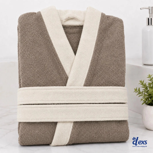 Ctexs Stripe Taupe Colour SPA Bathrobe