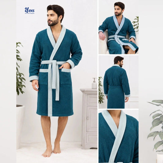 Ctexs Stripe Teal Colour SPA Bathrobe