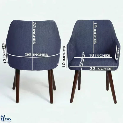 Stripe Jacquard Turkish Arm Chair Cover - Navy Blue - Ctexs