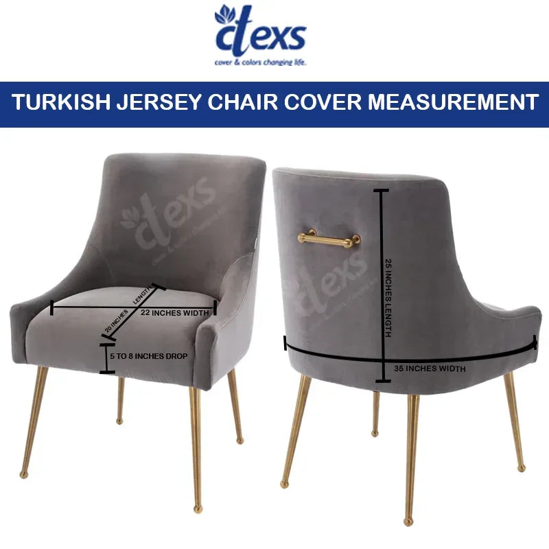 Turkish Dining Chair Covers - Dark Grey - Ctexs