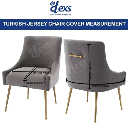 Stripe Jacquard Turkish Chair Cover - Grey - Ctexs