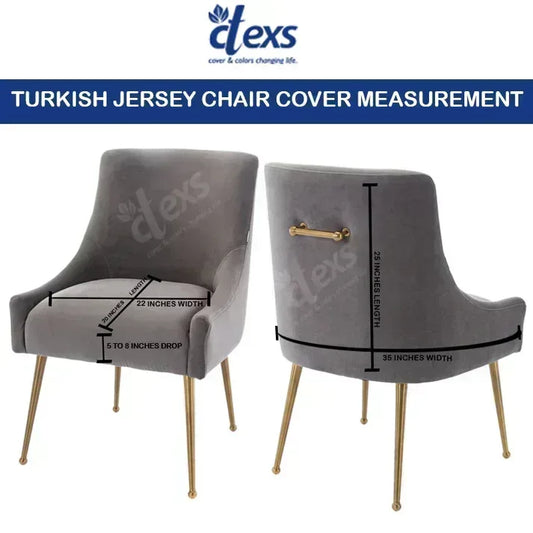 Stripe Jacquard Turkish Chair Cover - Grey - Ctexs