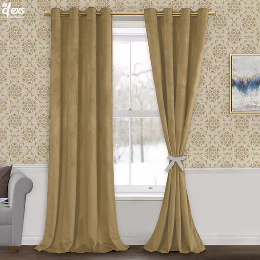 Premium Velvet Curtains | Beigh