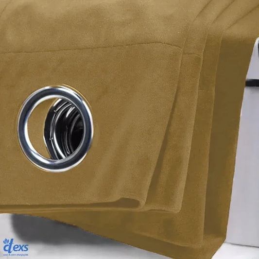 Premium Velvet Curtains | Golden - Ctexs