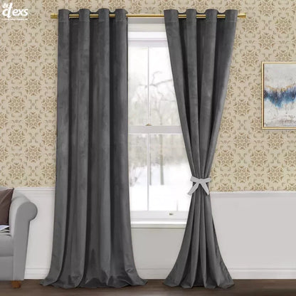 Premium Velvet Curtains | Gray - Ctexs