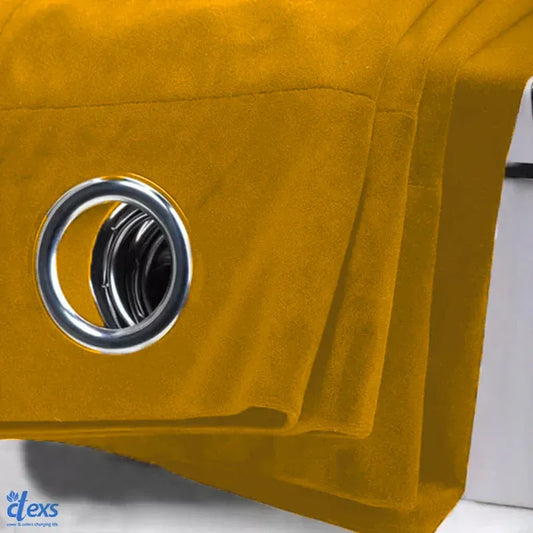 Premium Velvet Curtains | Mustard - Ctexs