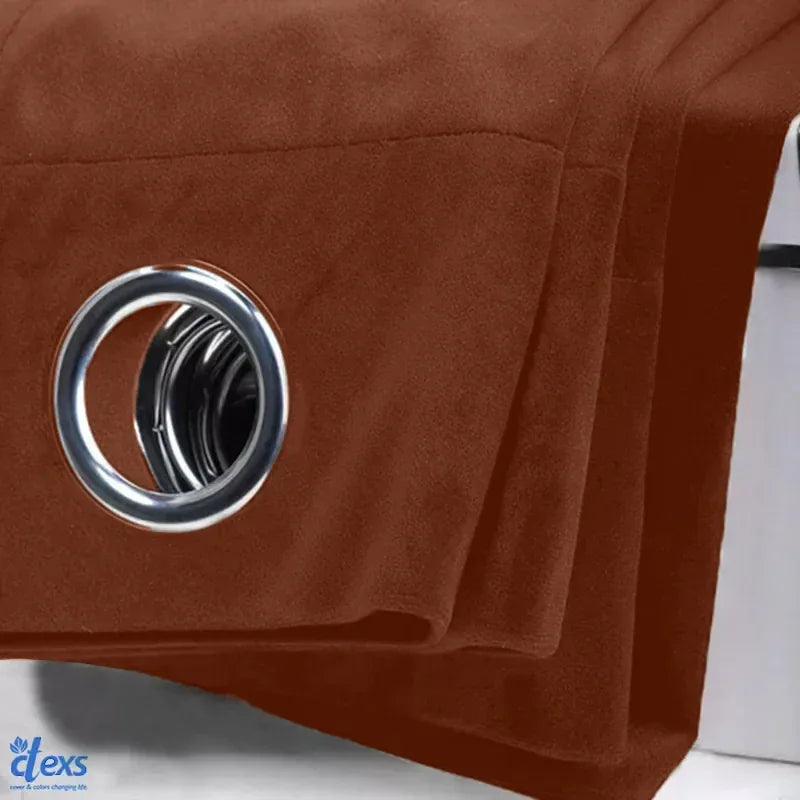 Premium Velvet Curtains | Rust - Ctexs