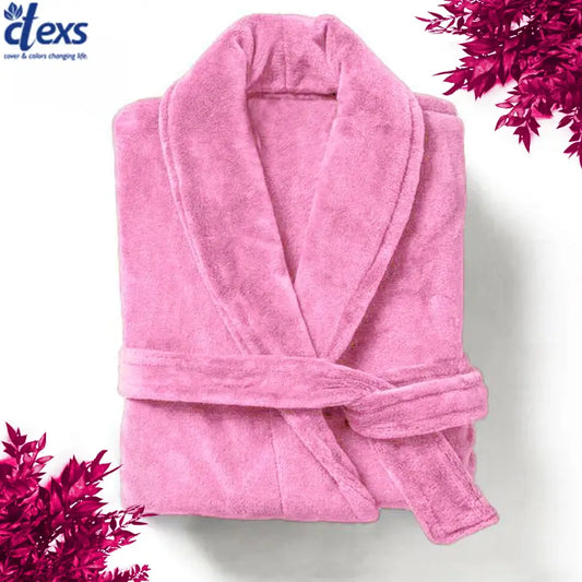 Velour Bathrobe - Baby Pink