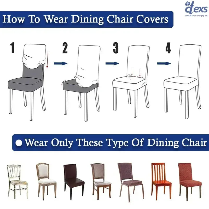 Dining Chair Covers - Dark Brown